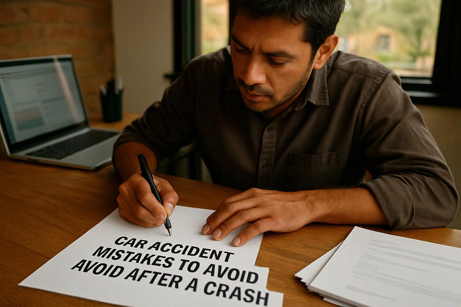 Car accident claim evidence and crash scene documentation