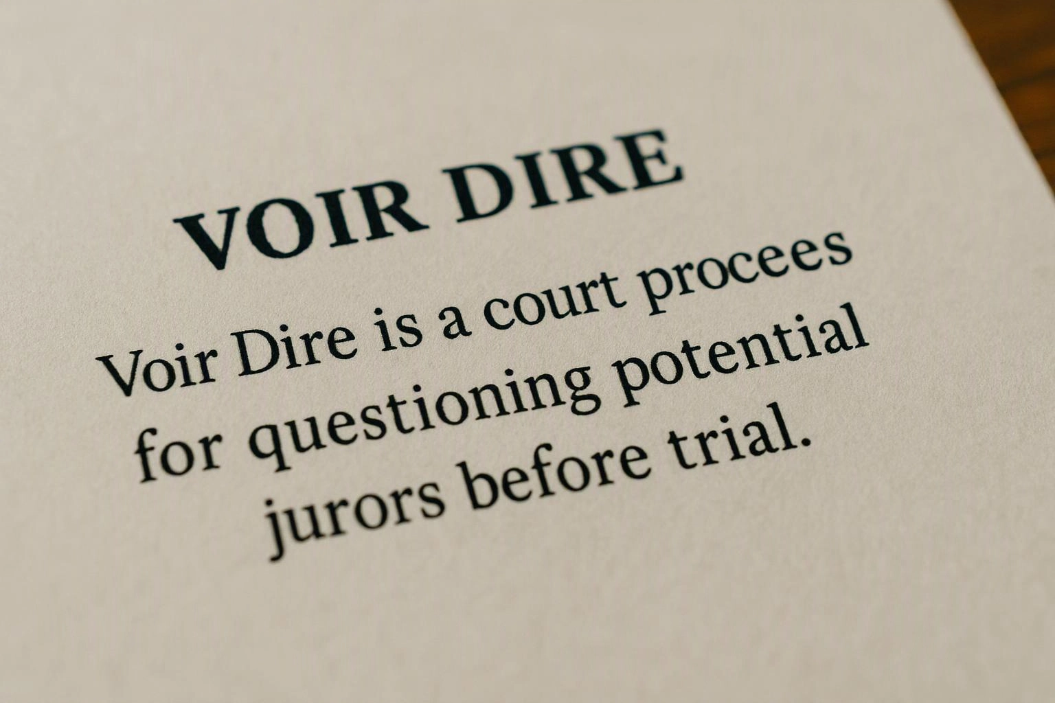 Voir dire